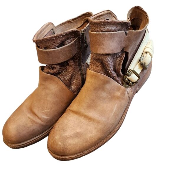 A.S. 98 Womens Leather Ankle Boot Booties  EU 40 / 9-9.5 Low Ankle Boots - Picture 3 of 9